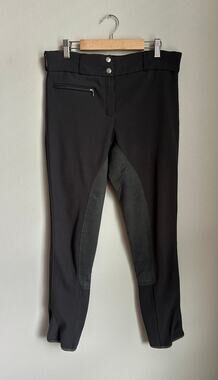 TUFFRIDER Ladies Ribb Full Seat Breeches in Gray Size L